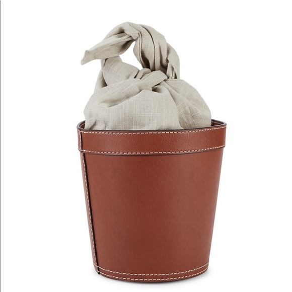 STAUD Leather & Canvas Bucket Bag/NWT - Picture 3 of 3